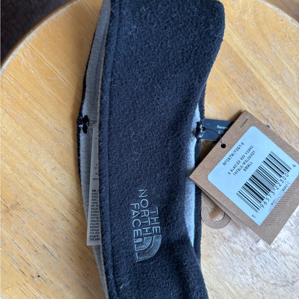 The North Face Gray and Black Fleece Headband